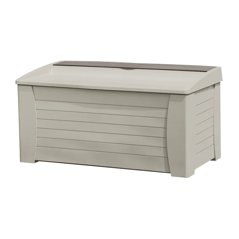 Suncast DB12000 127 Gallon Outdoor Resin Deck Storage Box. Taupe