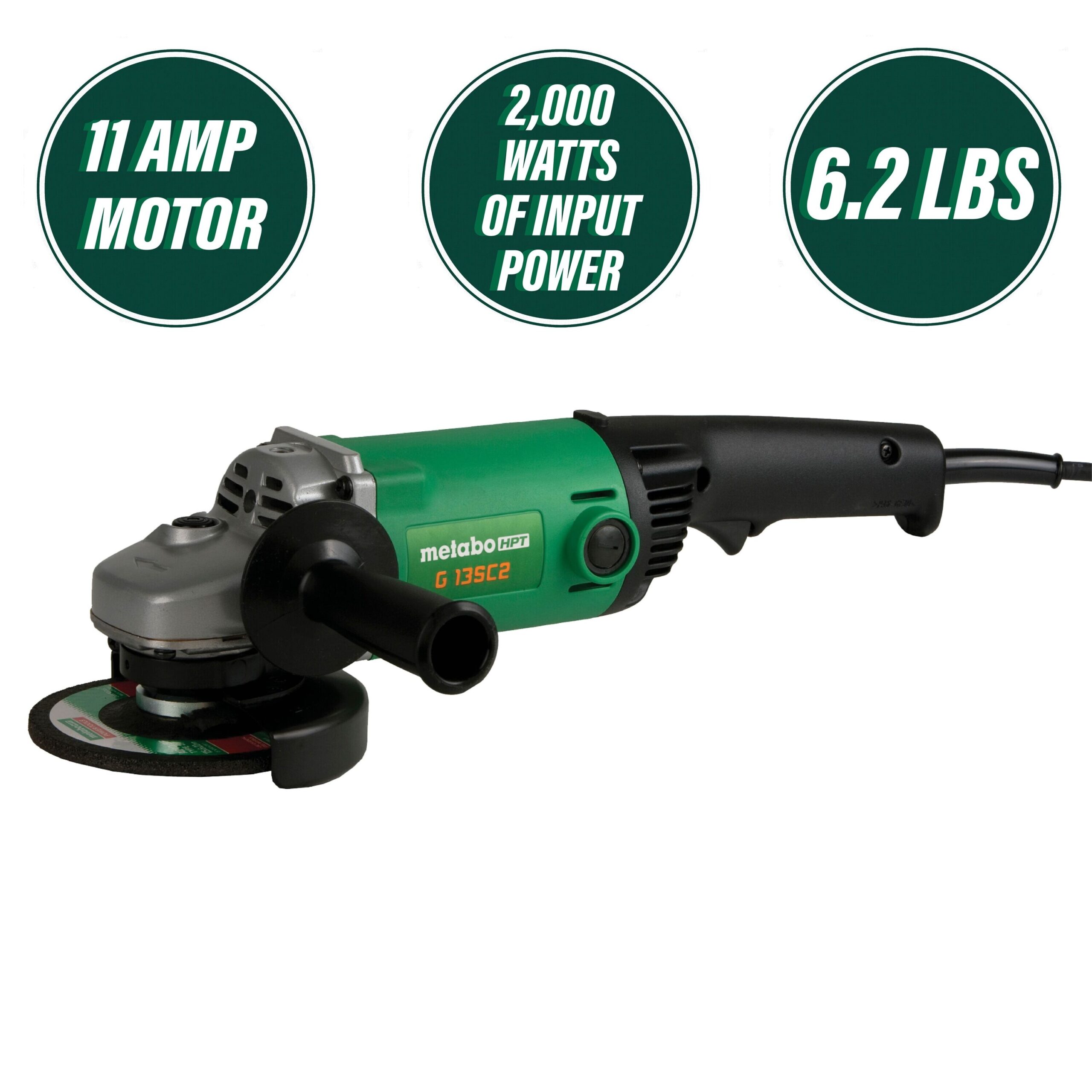 Metabo HPT 5-in Trigger Switch Corded Angle Grinder