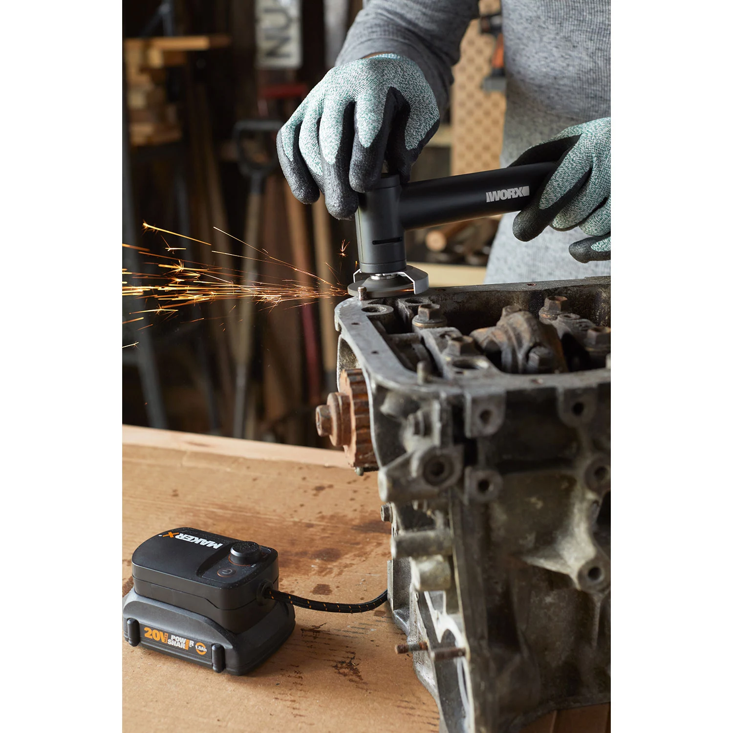 Worx MAKERX Brushless Angle Grinder - Tool Only