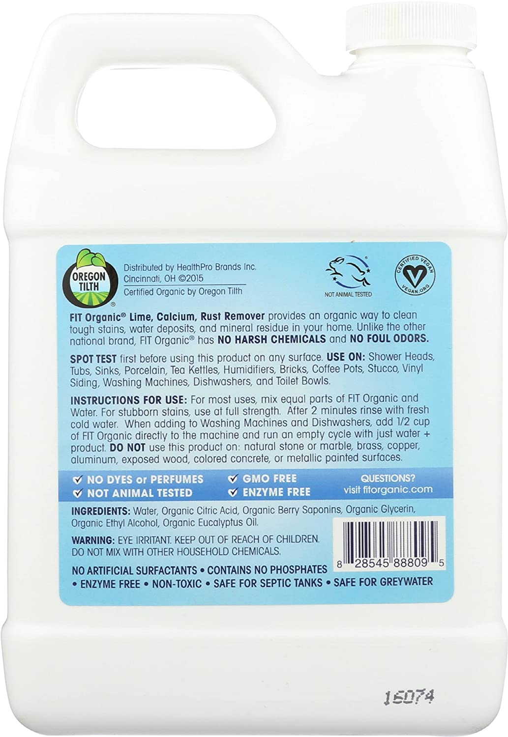 Fit Organic Lime. Calcium & Rust Remover. Concentrated - 32 fl oz