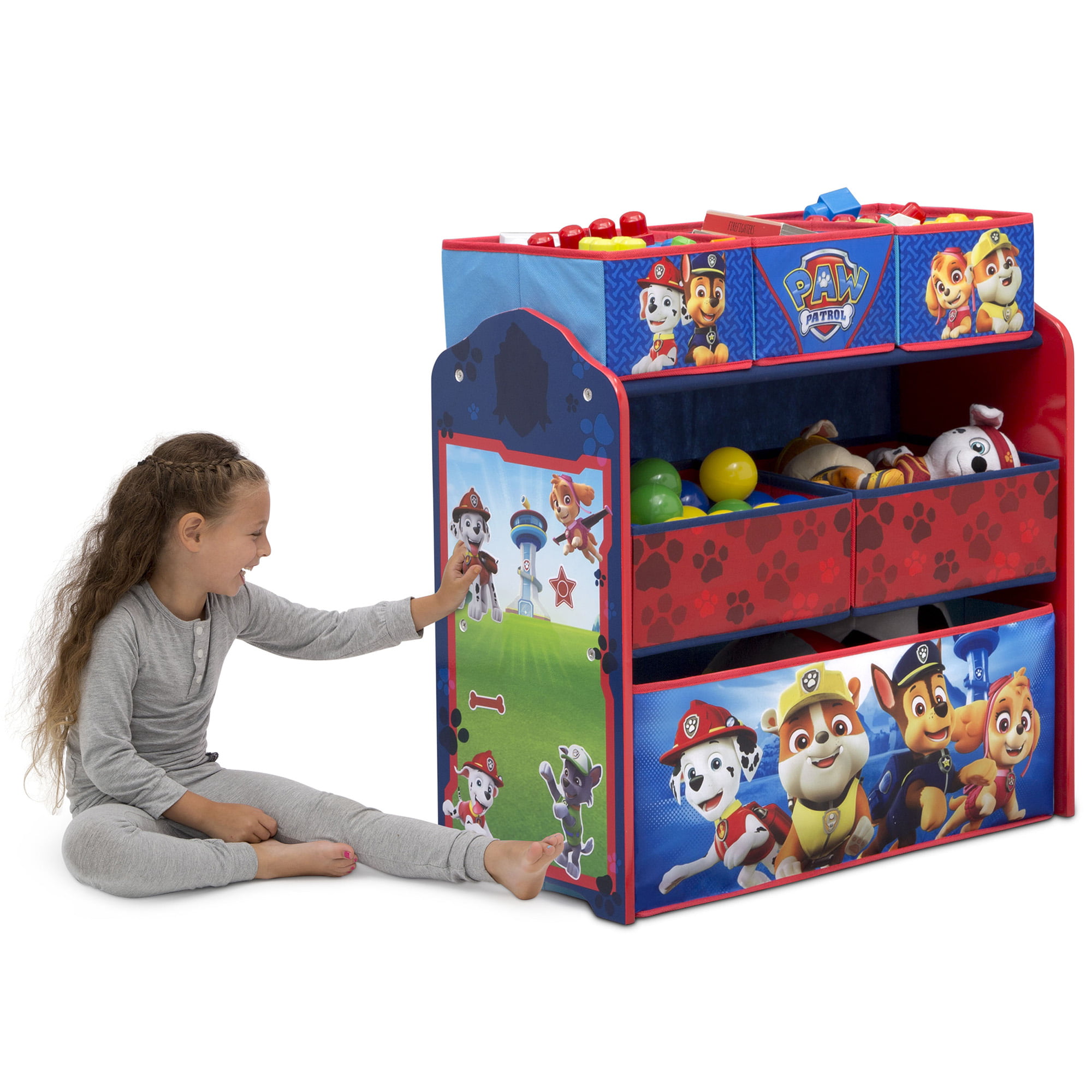 Paw Patrol 4-Piece Toddler Playroom Set – Includes Table. 2 Chairs & Toy Bin. Blue