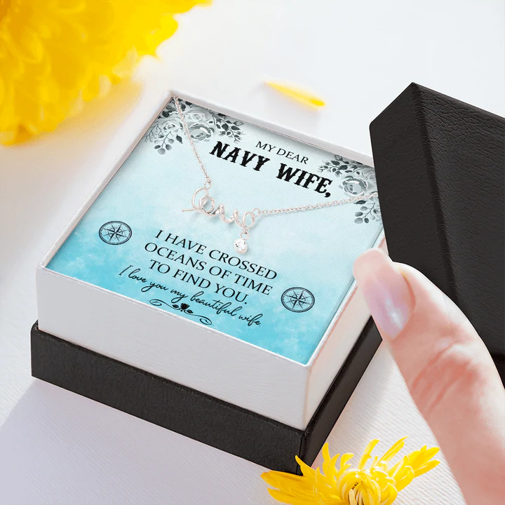 My Dear Navy Wife Eternal Love Necklace