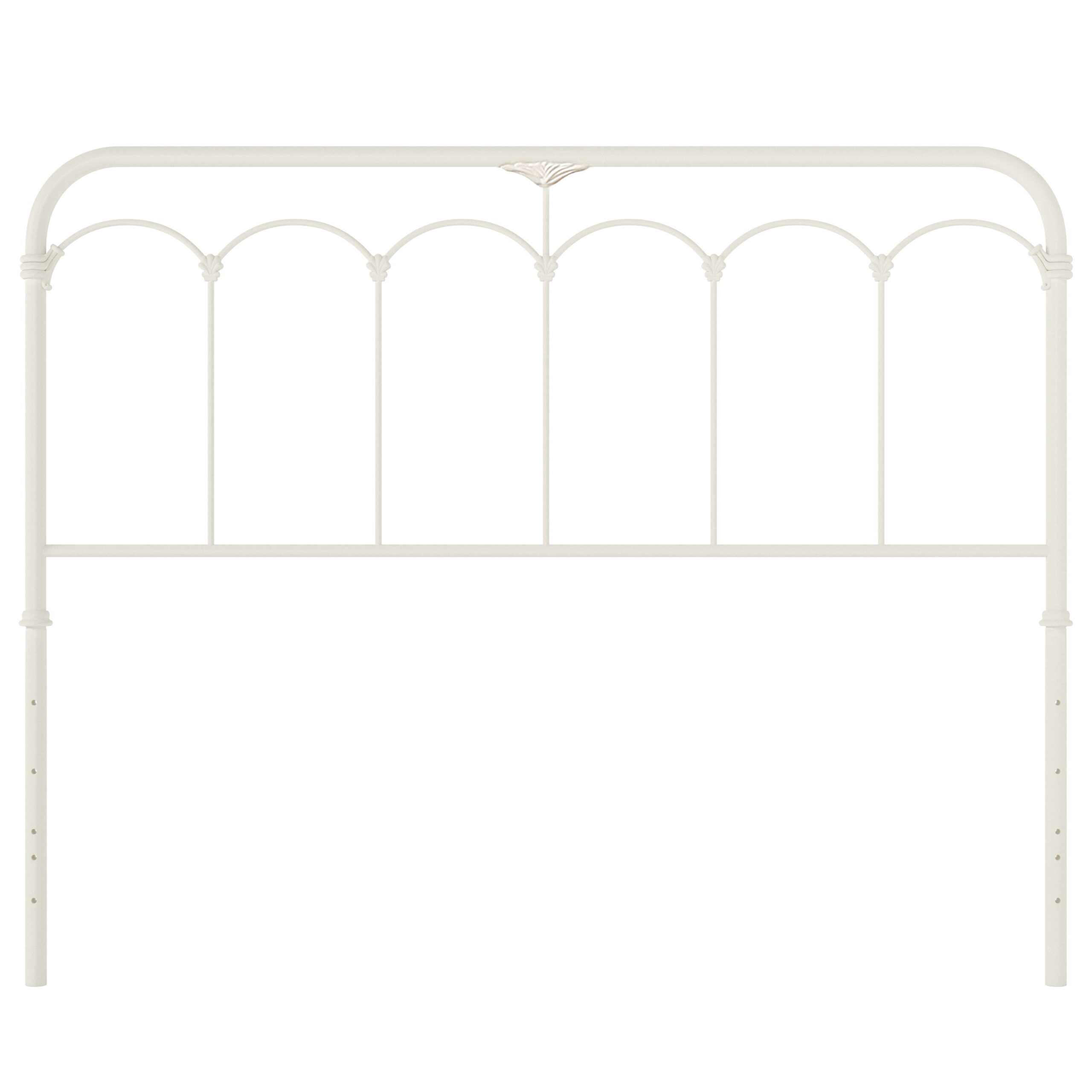 Hillsdale Furniture Jocelyn Vintage Metal Full Headboard. Soft White