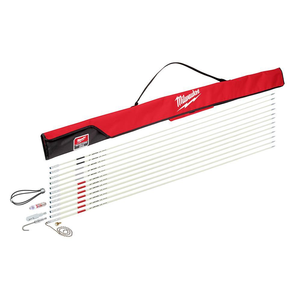 Milwaukee 48-22-4156 60 ft. Fiberglass Fish Stick Low/Mid/High Flex Combo Kit with Accessories