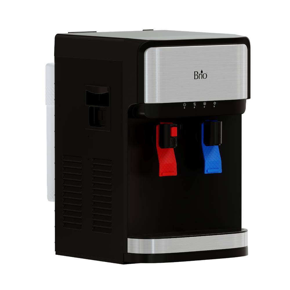 Brio CLCTPOU320UVF3 300 Series 3-Stage Advanced Water Filter Countertop Self Cleaning UV Bottleless POU Water Cooler Water Dispenser
