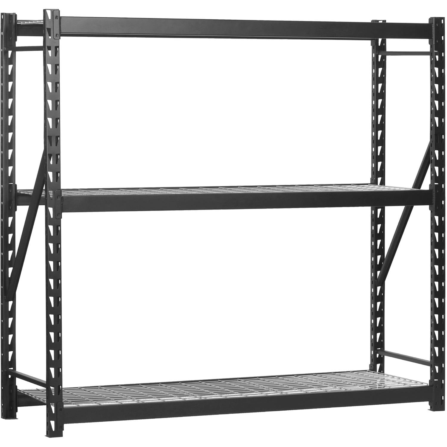 Muscle Rack 3-Tier Black 77″W x 24″D x 72″H Steel Welded Storage Rack