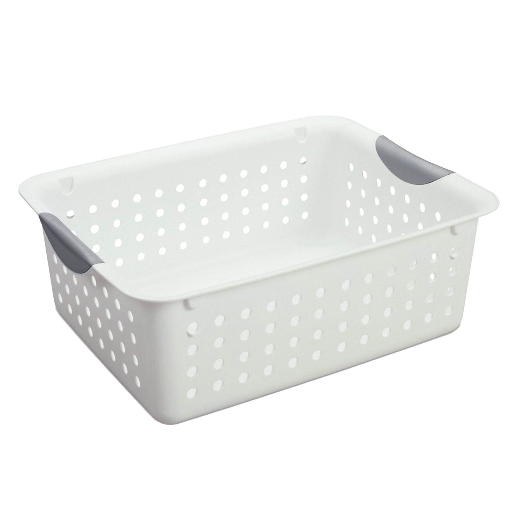Sterilite Medium Ultra Plastic Storage Organizer Basket. White. (18 Pack)