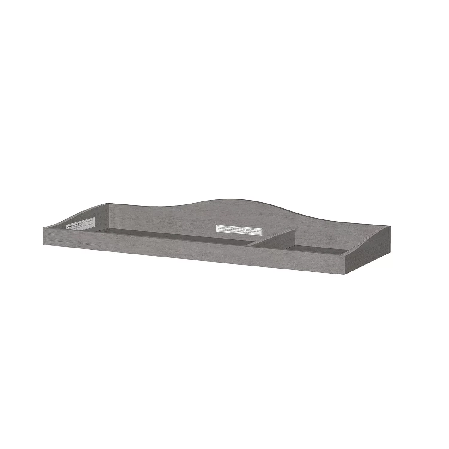 Evolur Fully Assembled Changing Tray. Rustic Gray