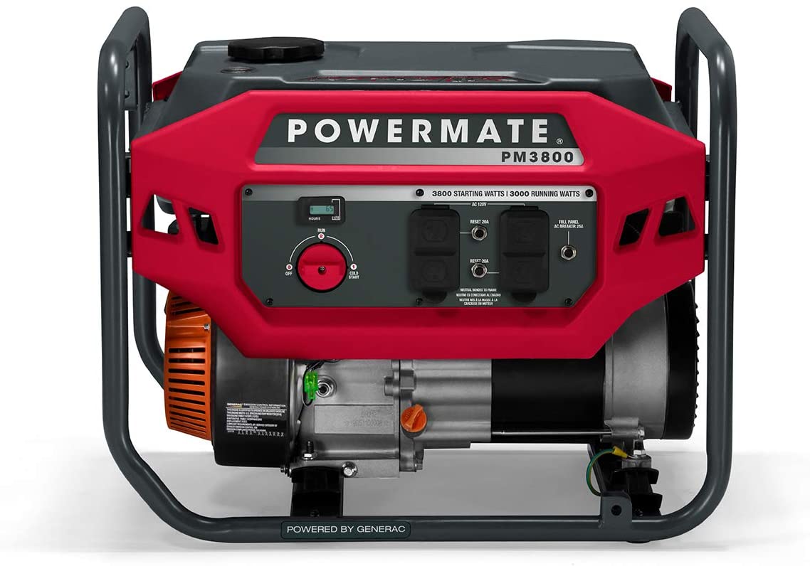 Powermate PM3800 49ST/CSA P0081100 Gas Generator 3800 Watt 49 ST. Red. Black