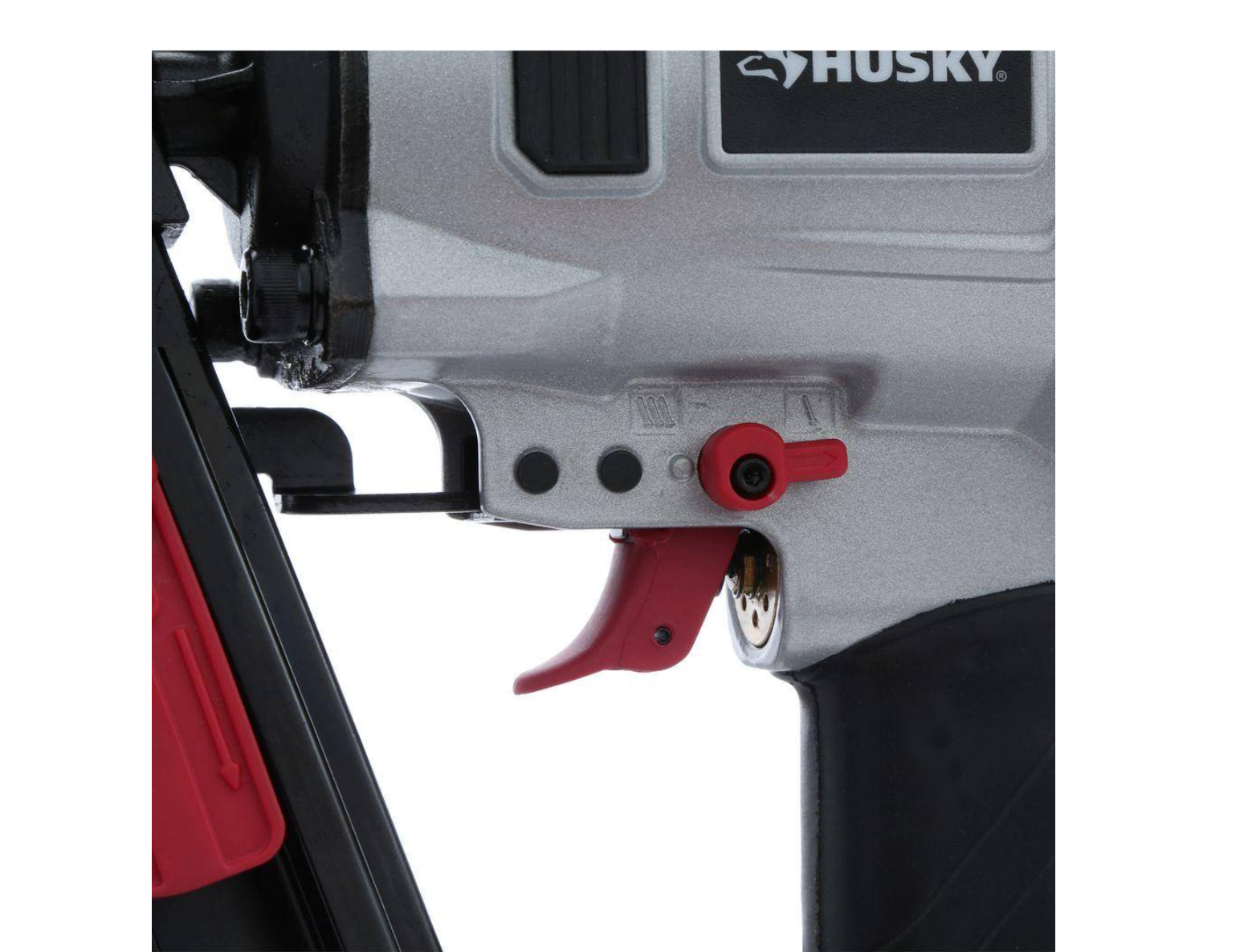 Husky DPFRPNCB Pneumatic 21-Degree 3-1/2 in. Full Round Head Framing Nailer and Pneumatic Mini Palm Nailer Kit with Nails