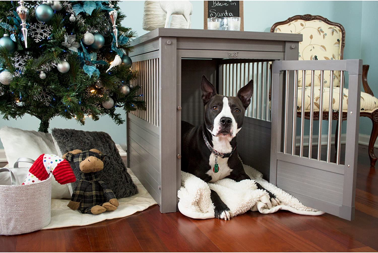 New Age Pet ecoFLEX Pet Crate End Table. X-Large. Gray