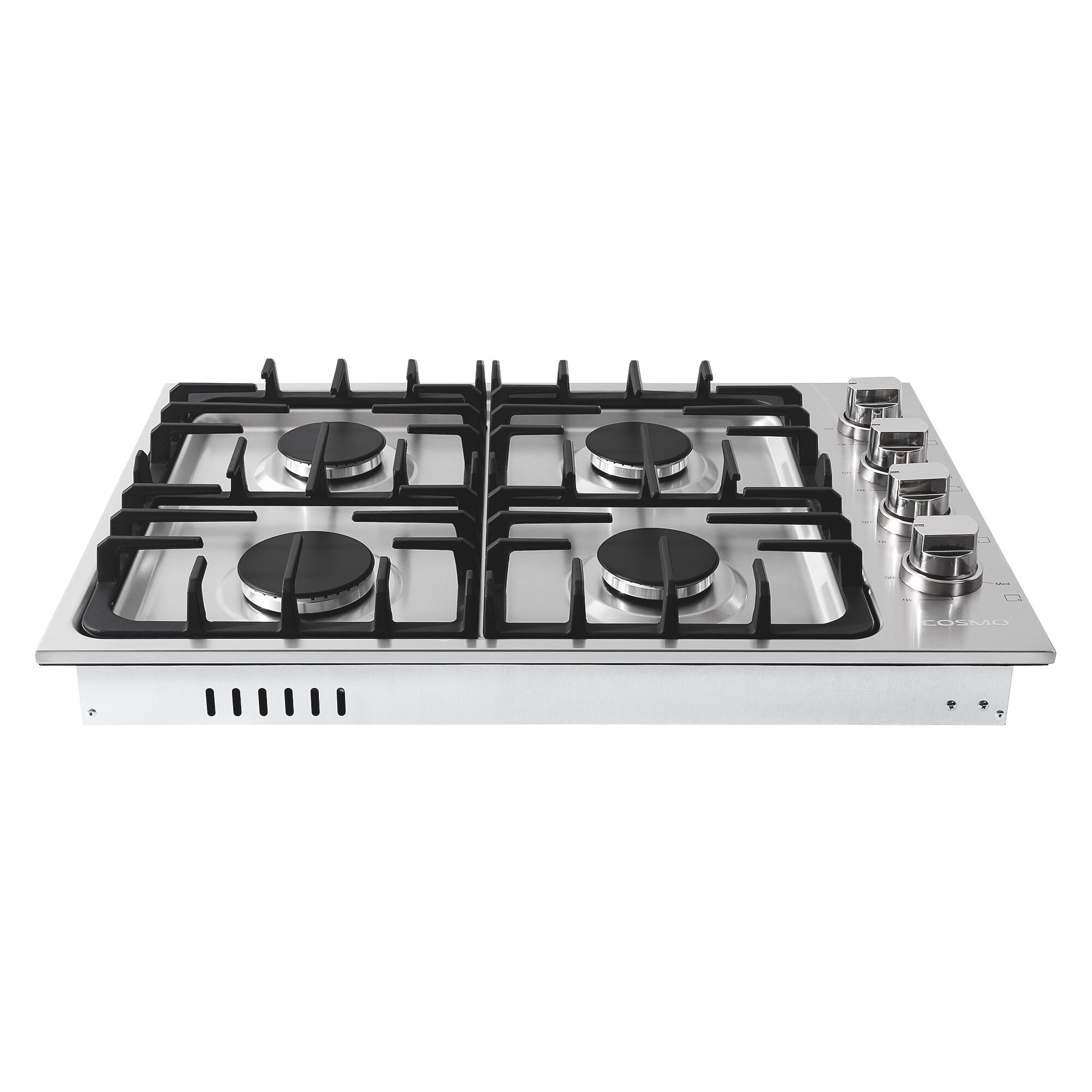 Cosmo 30” Stainless Steel Gas 4 Burner Cooktop