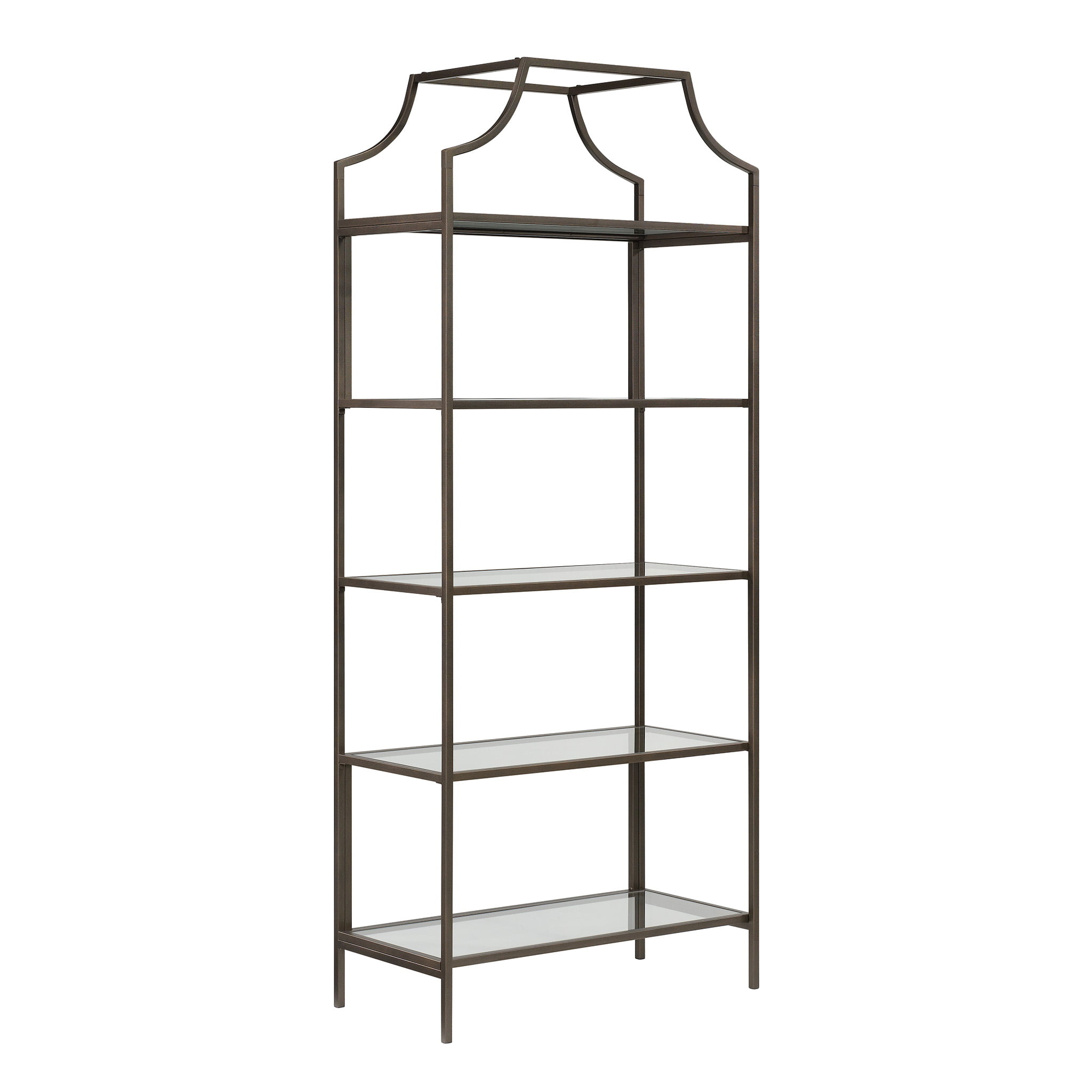 Sauder 426168 International Lux Bookcase. Bronze Finish
