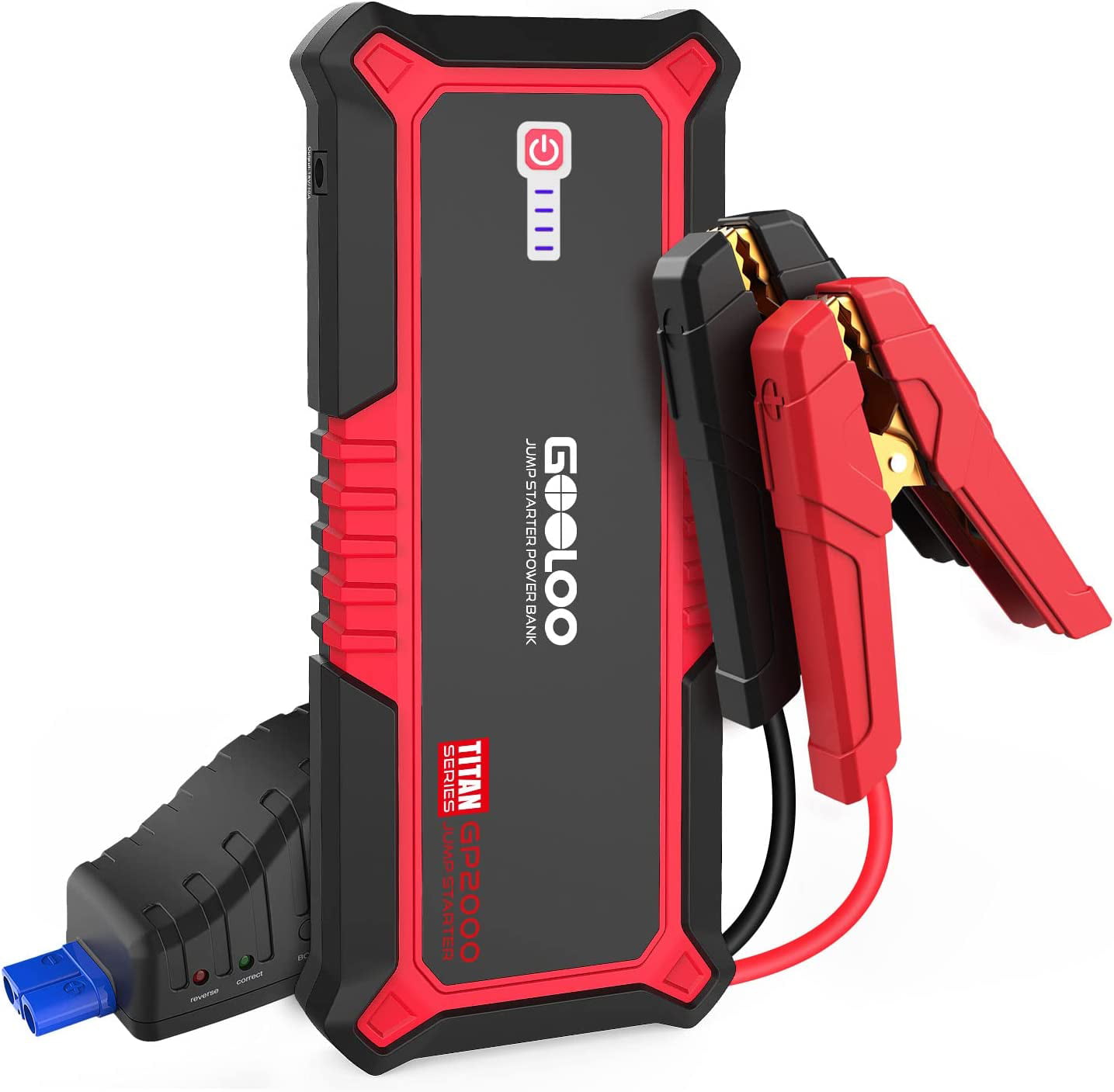 GOOLOO Portable Car Jump Starter.2000A Peak GP2000 19800mAh 12V(Up to 9L Gas and 7L Diesel Engine)Jump Box.SuperSafe Auto Jumper Pack with USB Quick Charger Battery Booster