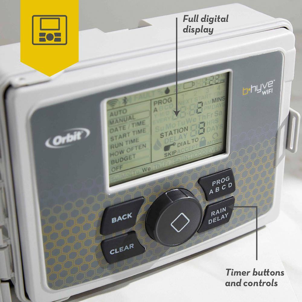 Orbit 57950 B-hyve 12-Zone Indoor/Outdoor Smart Sprinkler Controller. Works with Amazon Alexa