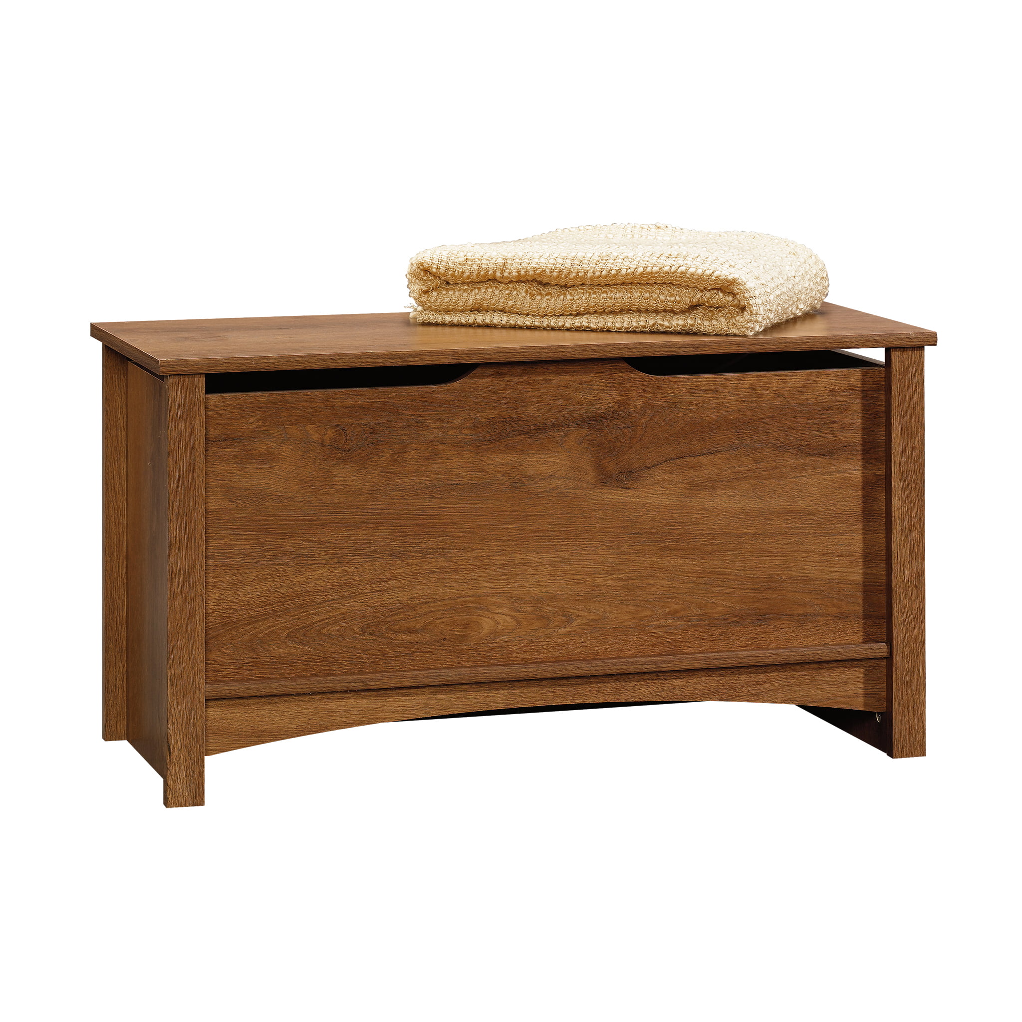 Sauder Shoal Creek Wood Storage Chest. Oiled Oak Finish