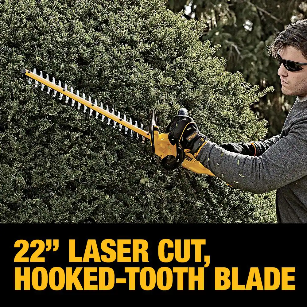 DEWALT 20V MAX Cordless Battery Powered Hedge Trimmer & 60V Cordless Leaf Blower (Tools Only)