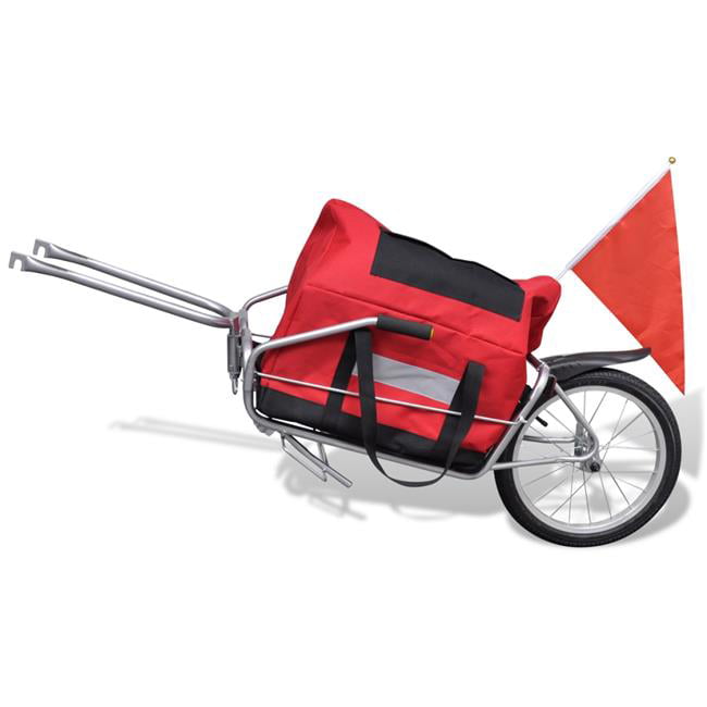 vidaXL Bicycle Cargo Trailer One-wheel with Storage Bag