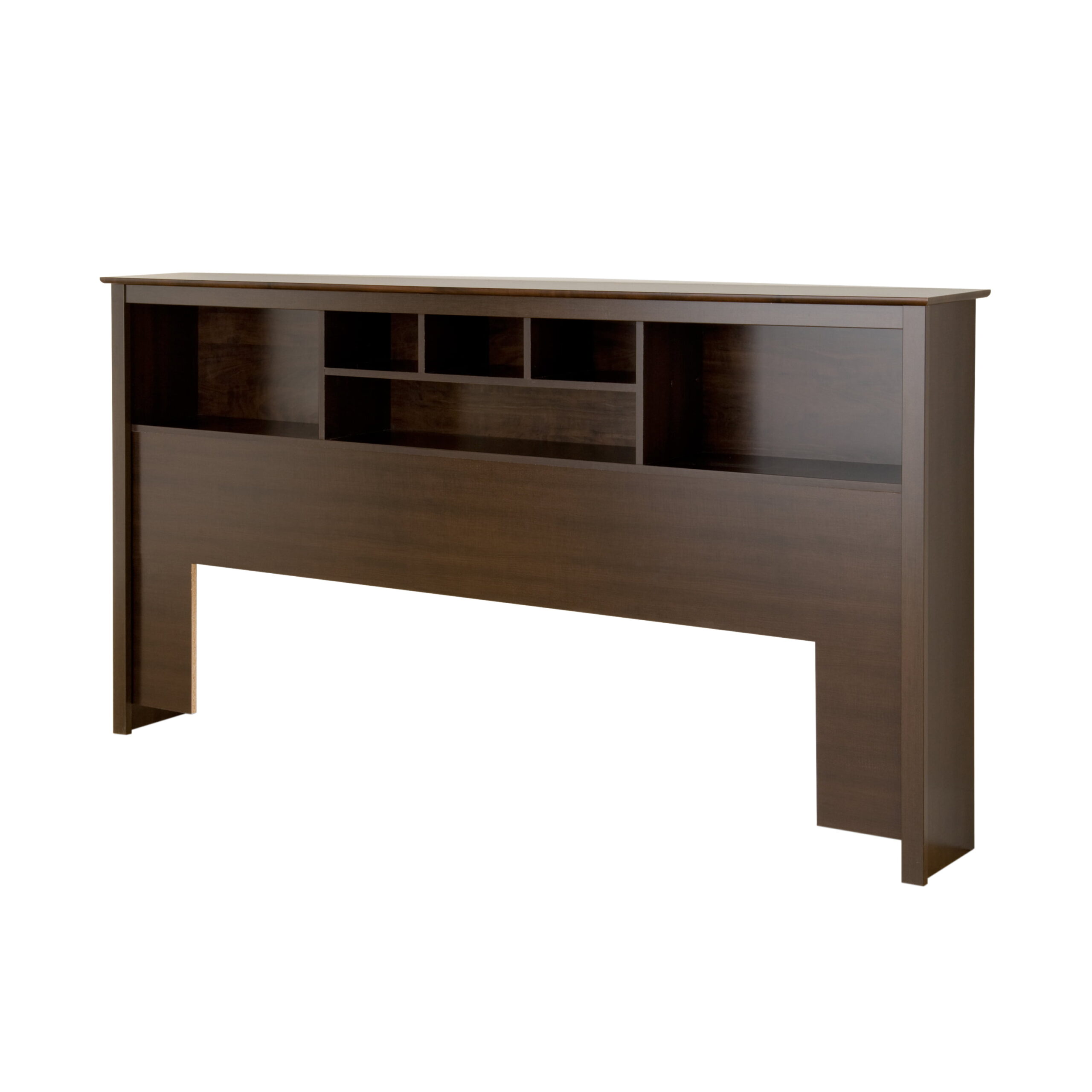 Prepac Fremont Espresso King Bookcase Wood Headboard