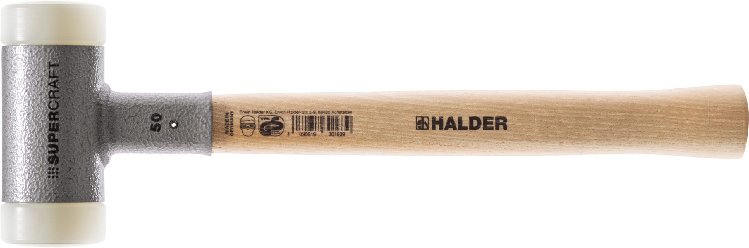 Halder 7.0769-lb Smooth Face Plastic Head Wood Dead Blow Hammer