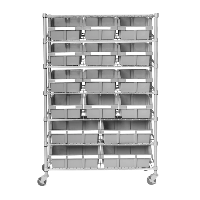 Seville Classics WEB677 36-in W x 14-in D x 56-in H 7-Tier NSF 16-Bin Rack
