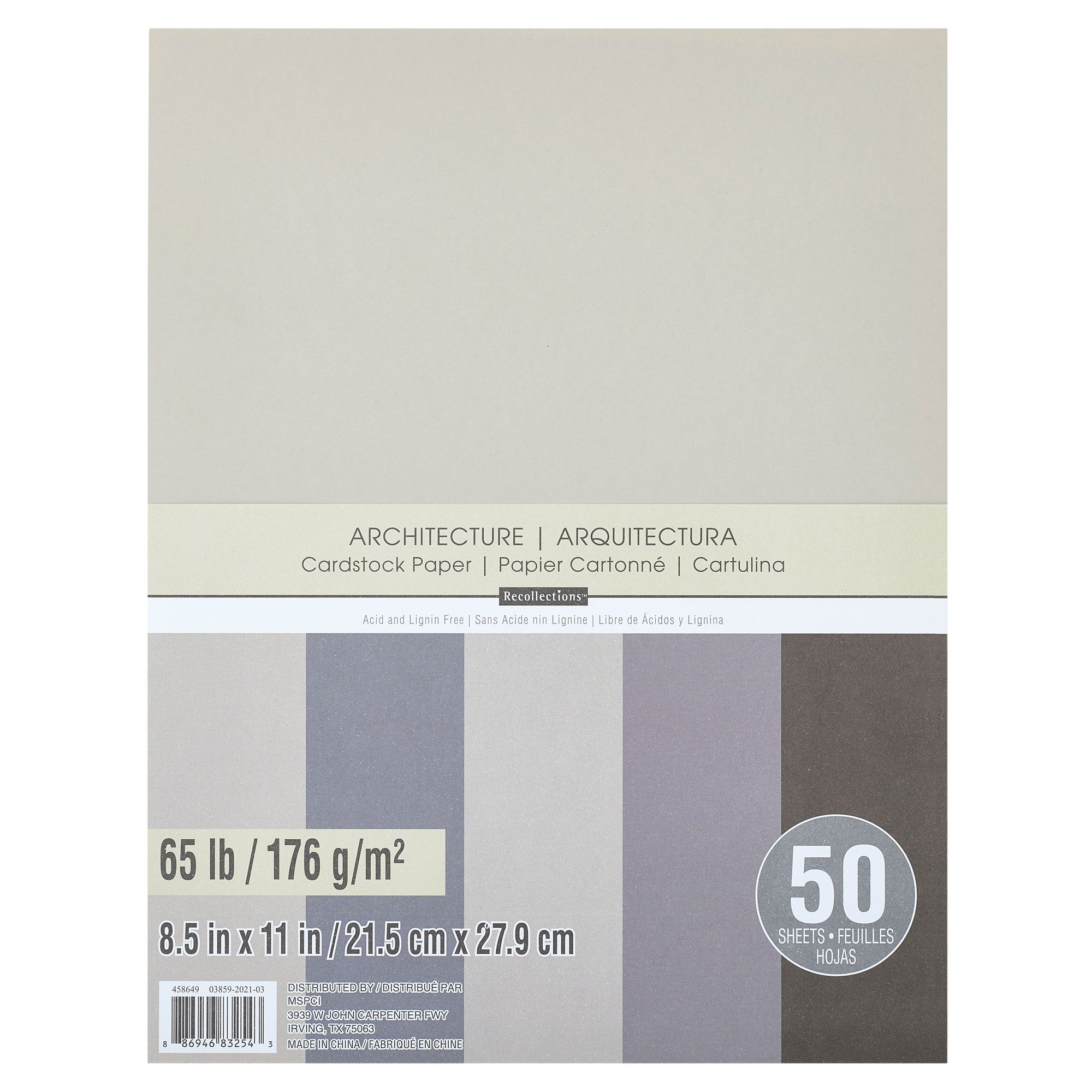 Recollections 12 Packs: 50 ct. (600 total) Architecture 8.5″ x 11″ Cardstock Paper