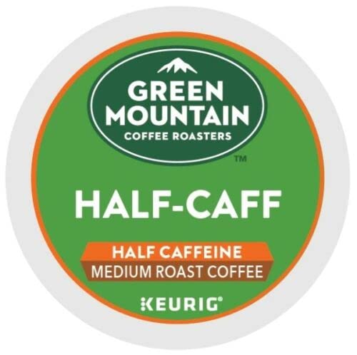 Green Mountain Coffee Roasters Half Caff. Single-Serve Keurig K-Cup Pods. Genuine Medium Roast Coffee. 144 Count (Pack of 1)