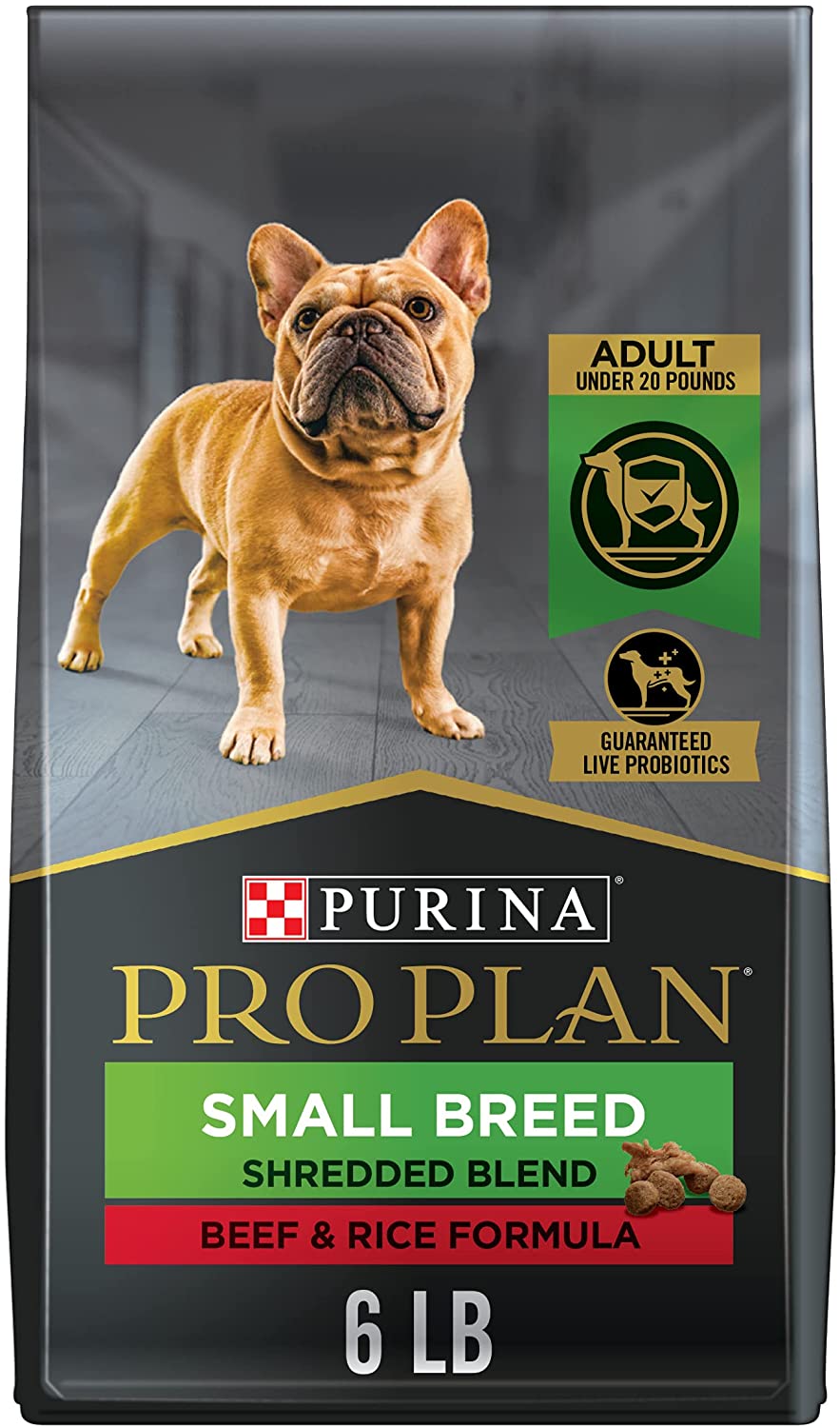 Purina Pro Plan Small Breed Shredded Formula Adult Dry Dog Food. NEW! Beef & Rice Shredded Blend 6 lb. Bag
