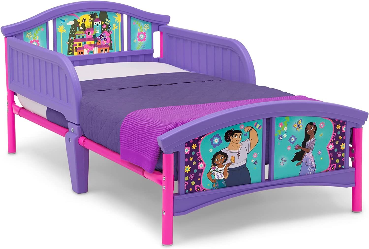 Disney Encanto Plastic Toddler Bed by Delta Children. Purple