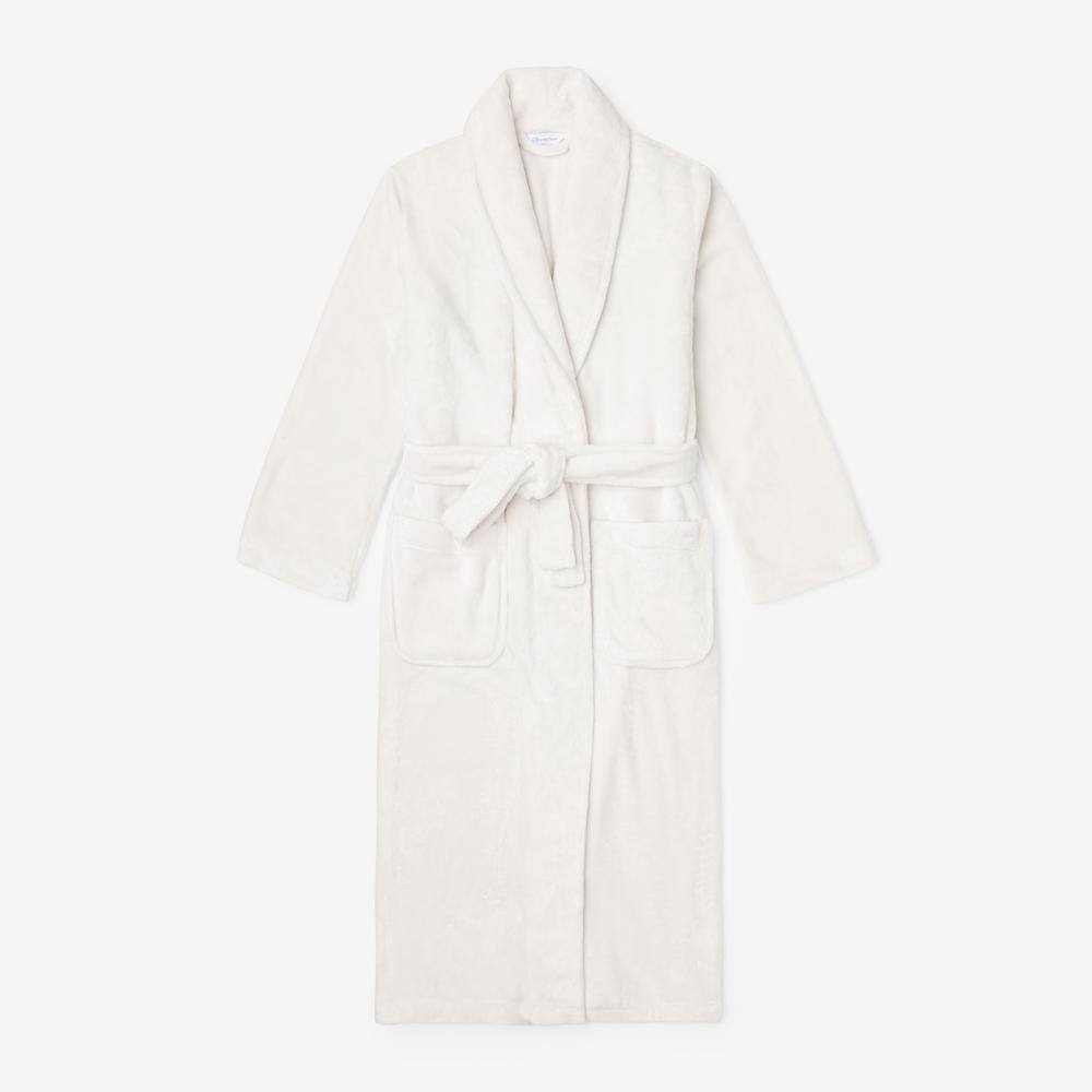 The Company Store  Company Plush Family Men-s Medium Cream Robe - Cream/M