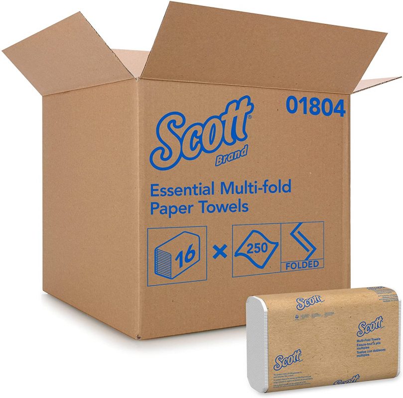 Scott Essential Multifold Paper Towels. 16 Packs/Case. 250 Multifold