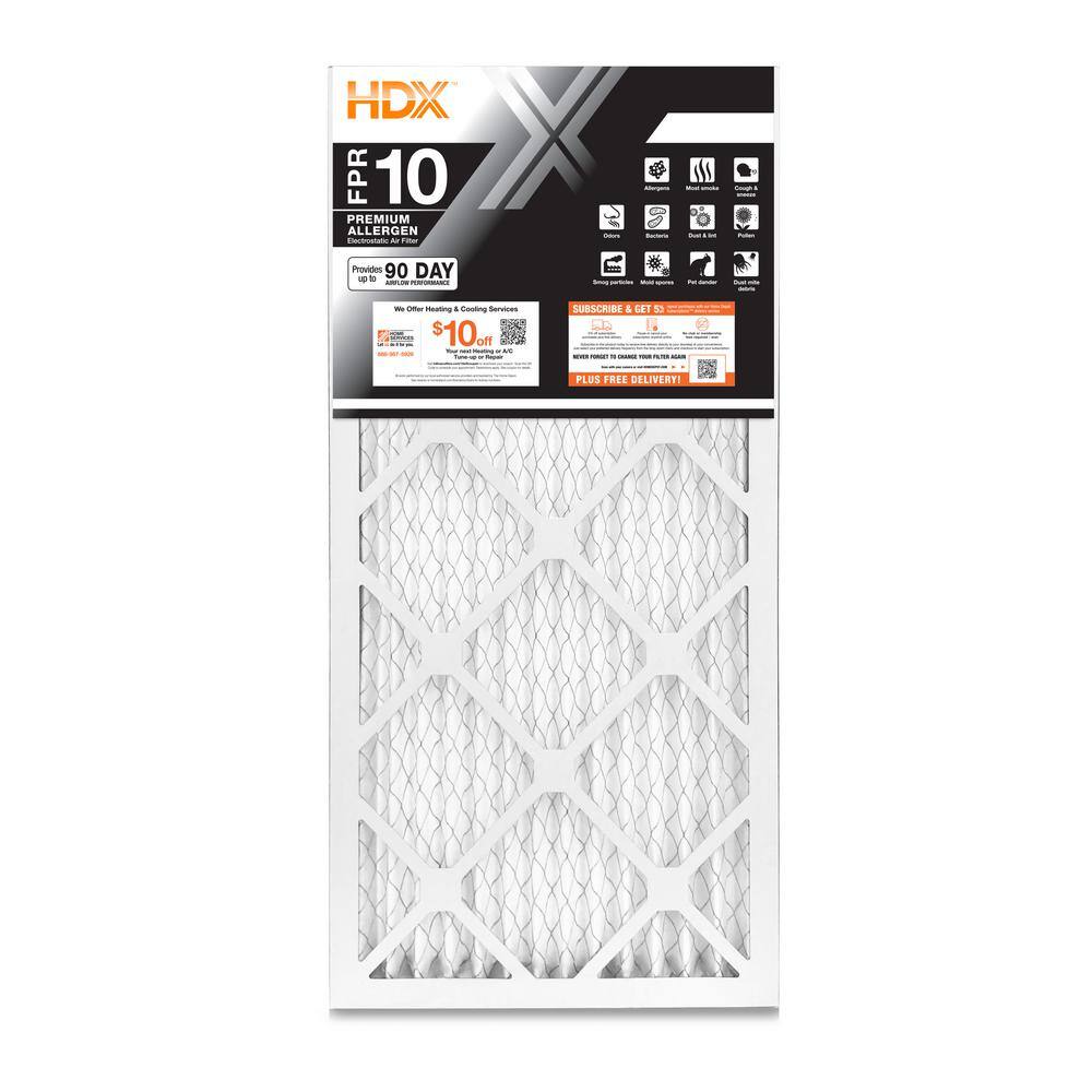 HDX CHDX1P10-011020 10 in. x 20 in. Premium Pleated Air Filter FPR 10. 12-pack