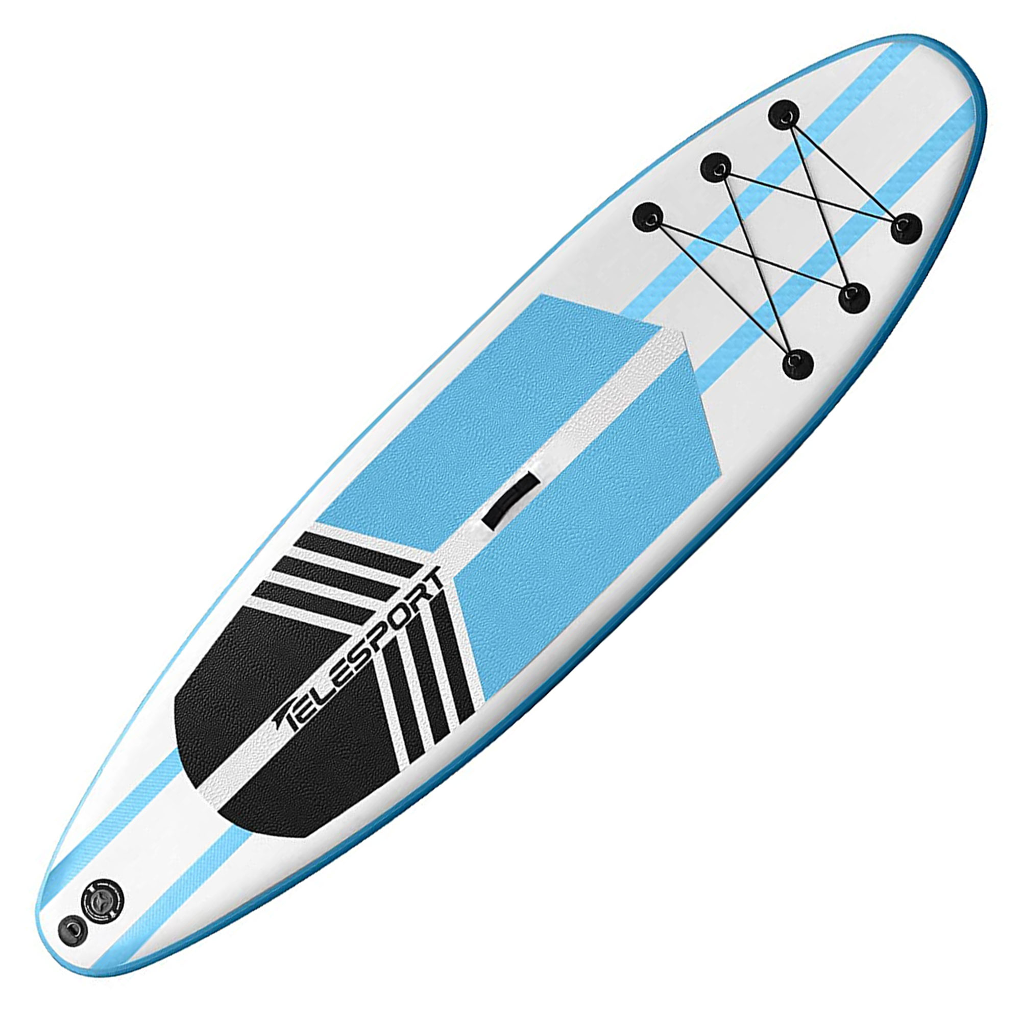 TELESPORT Paddle Boards Blowup SUP Paddleboard w/ Accessories. White & Blue