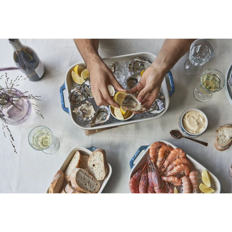 STAUB 40511-890 Ceramics Rectangular Baking Dish. 13×9-inch. Rustic Turquoise