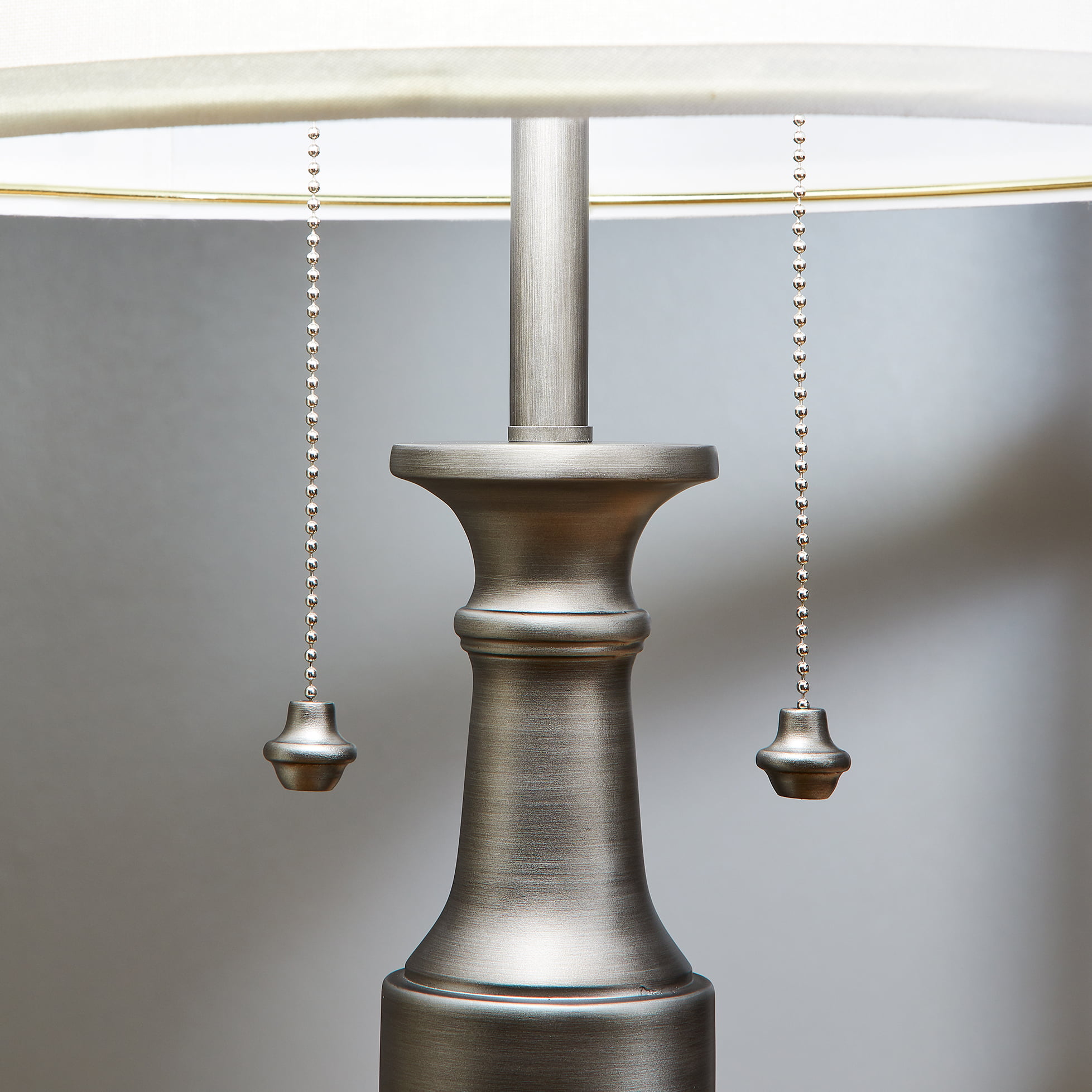 Better Home & Gardens Metal Transitional Floor Lamp. Silver Finish