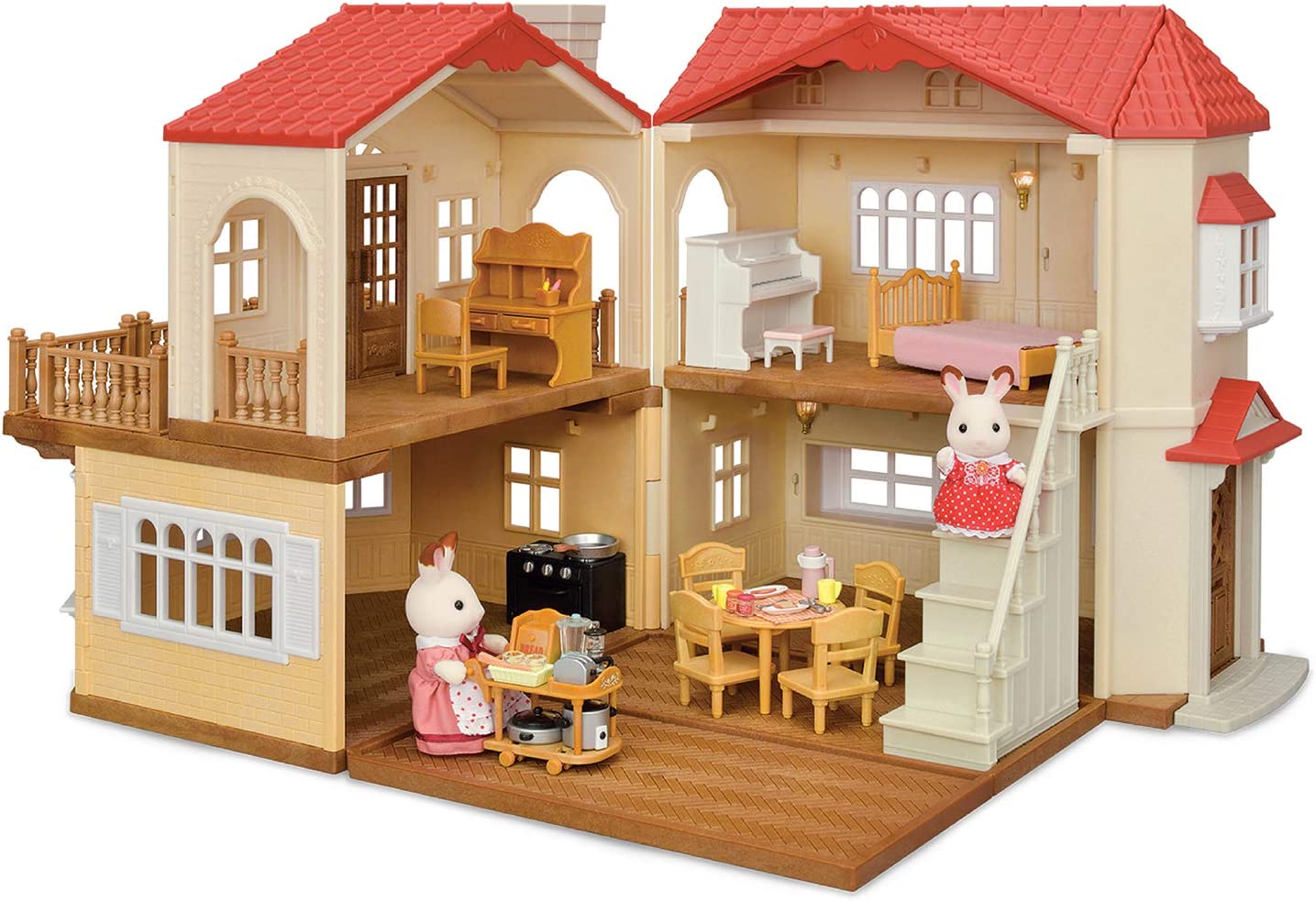 Calico Critters Red Roof Dollhouses Country Home Gift set. Cottage