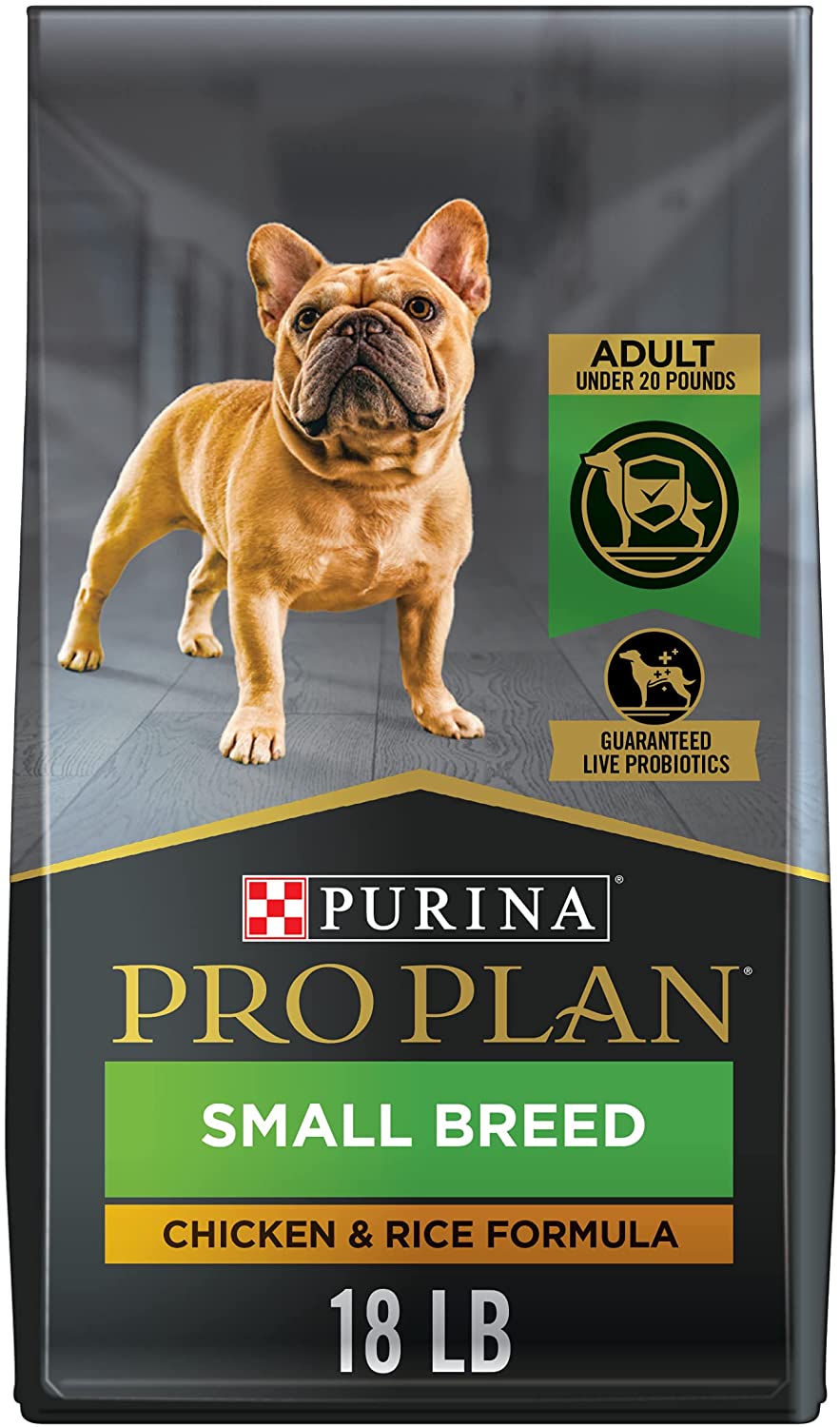 Purina Pro Plan High Protein Small Breed Dog Food. Chicken & Rice Formula - 18 lb. Bag (Packaging may vary)