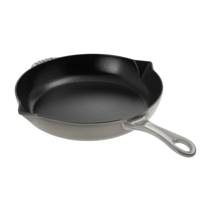 Staub 1222618 Cast Iron 10-inch Fry Pan - Graphite Grey. Made in France