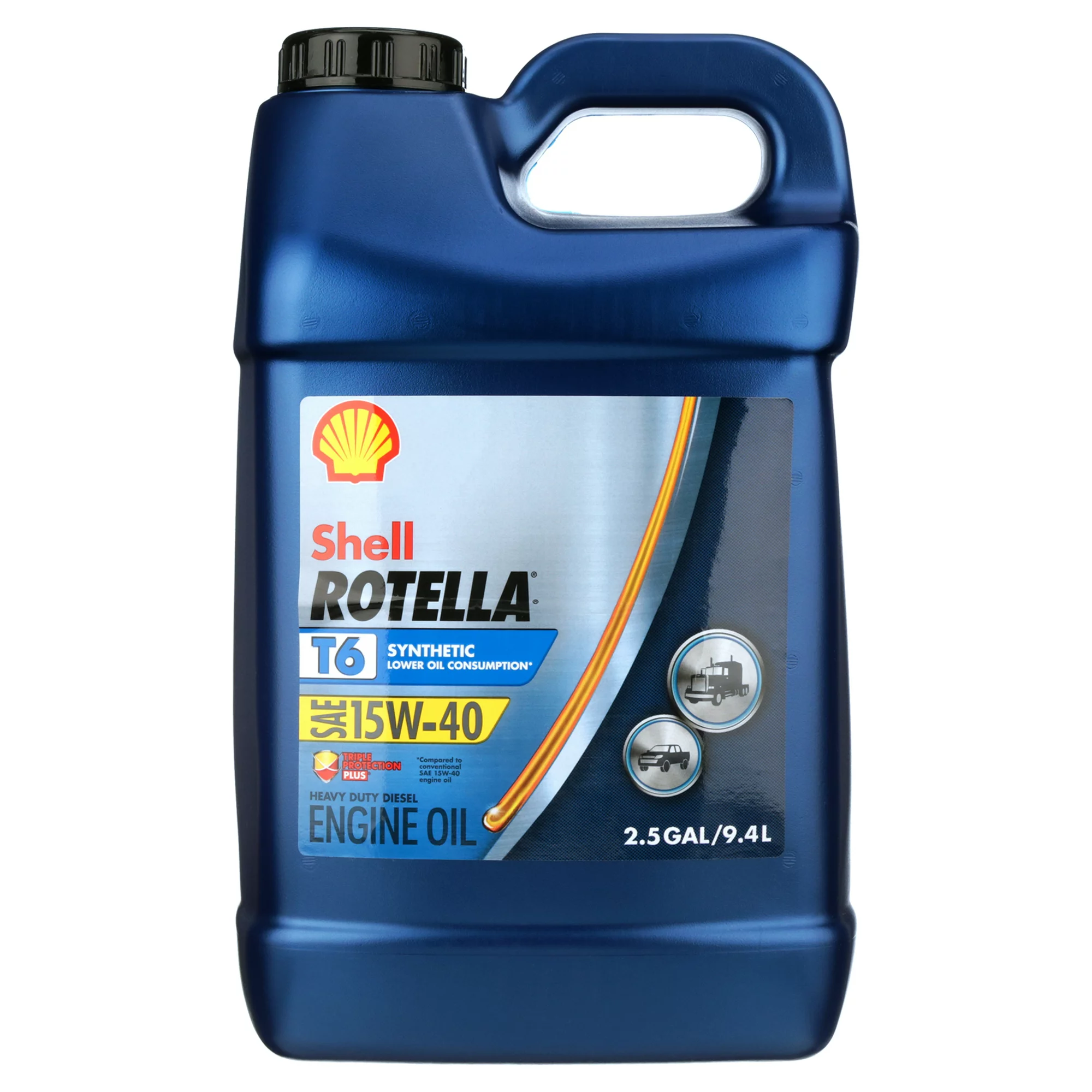Shell Rotella T6 Full Synthetic 15W-40 Diesel Engine Motor Oil. 2.5 Gallon