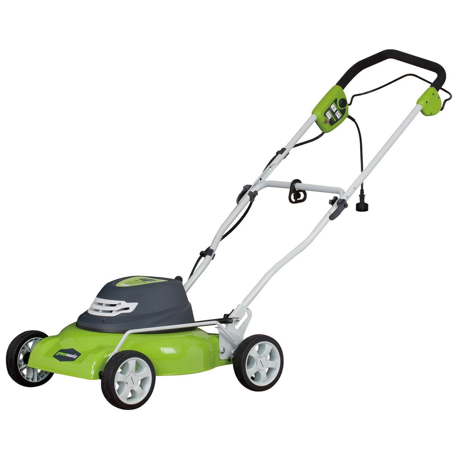Greenworks 12 Amp 18-inch Corded Electric Walk-Behind Push Lawn Mower. 25012