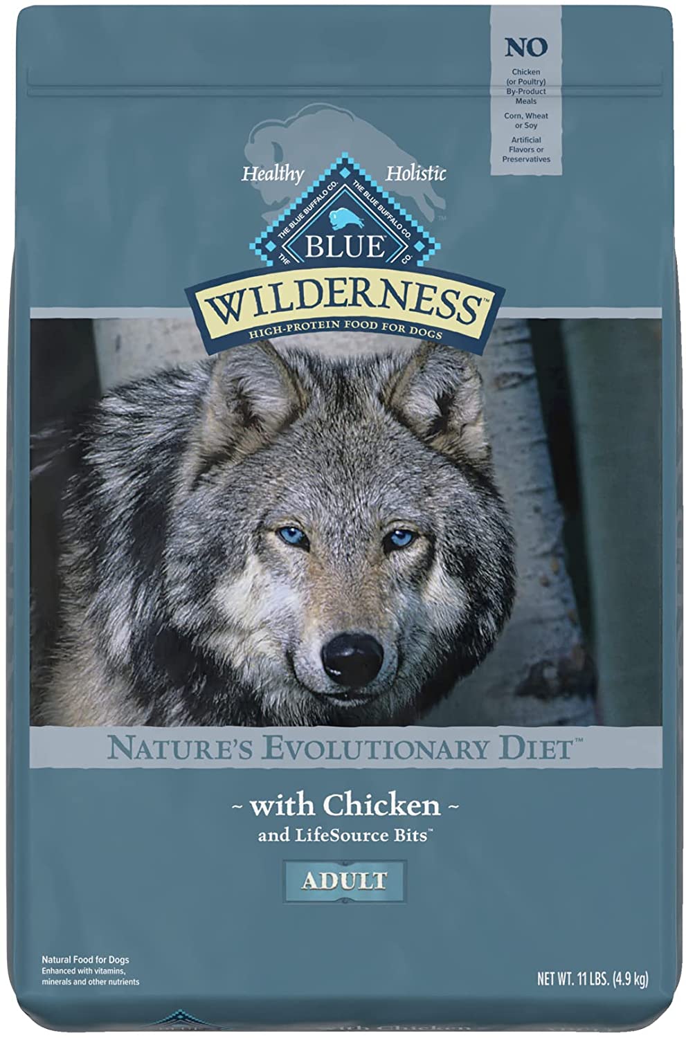 Blue Buffalo Wilderness High Protein. Natural Adult Dry Dog Food. Chicken 11-lb