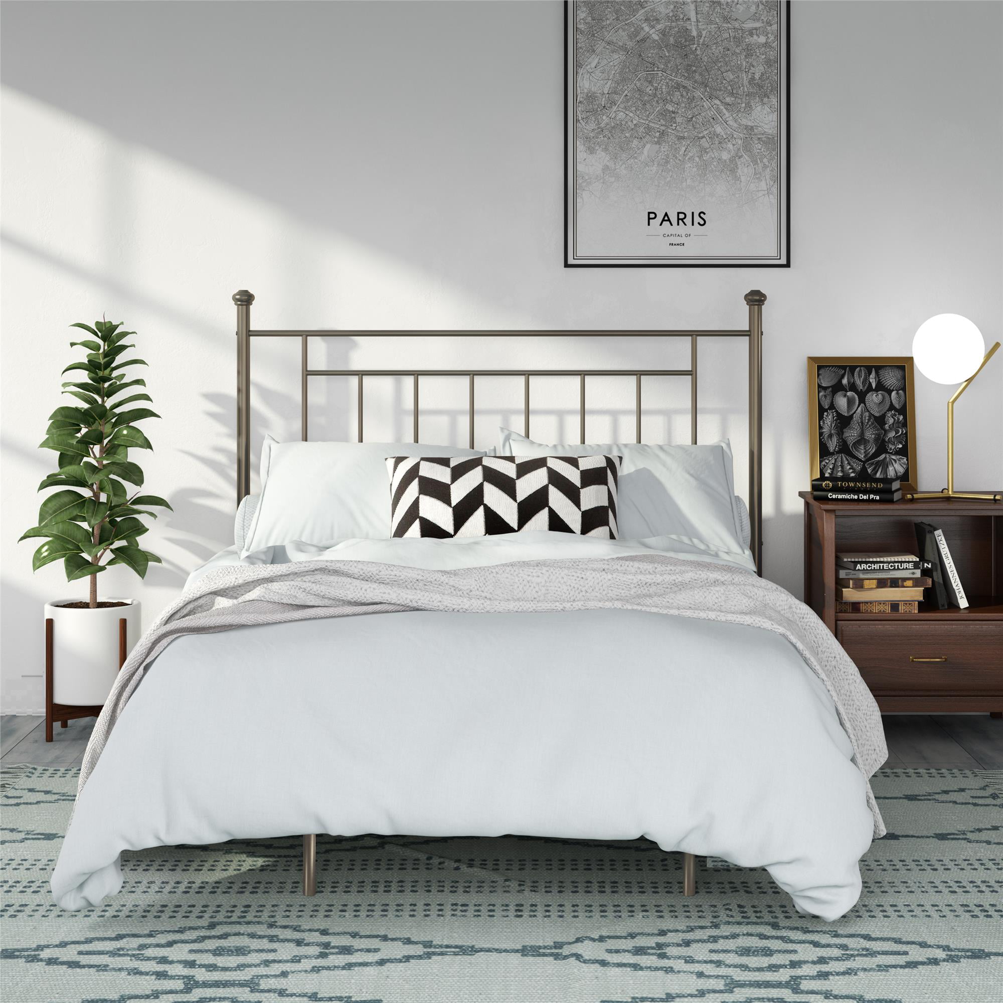 Mainstays Tempo Full/Queen Adaptable Metal Headboard. Bronze