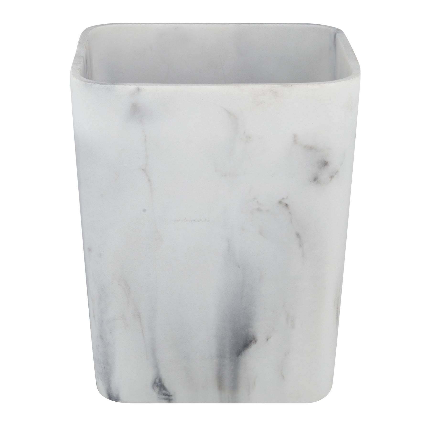 Better Homes & Gardens Faux Marble Wastebasket. White