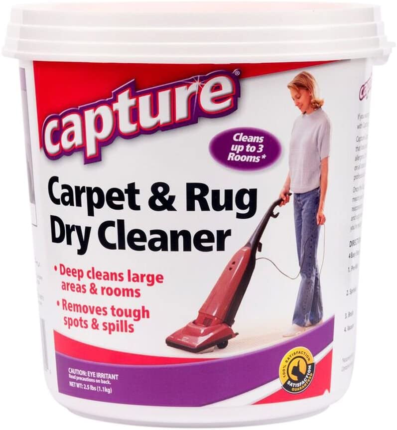 Capture Carpet & Rug Dry Cleaner w/ Resealable lid. 2.5 lb