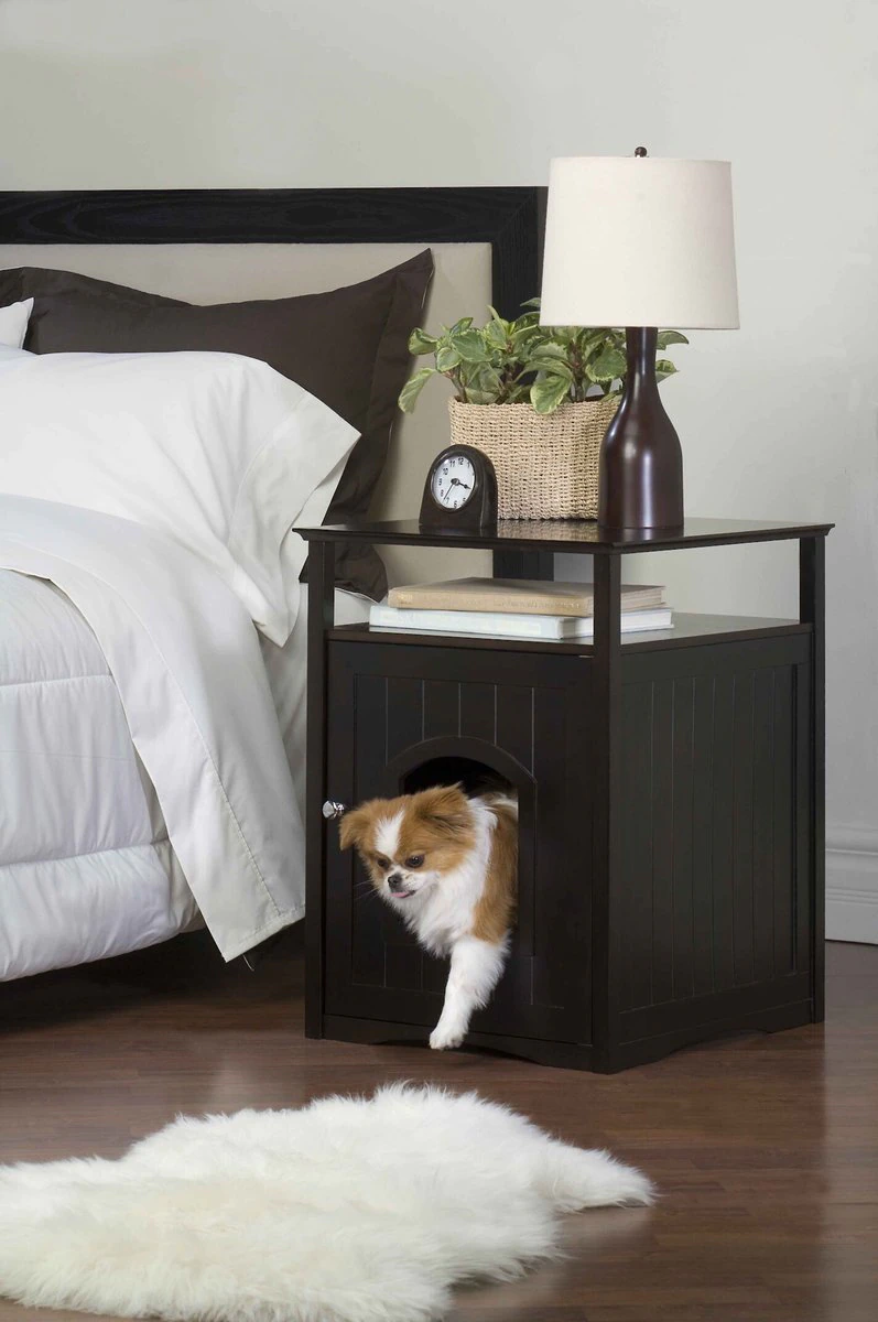 Merry Pet Cat Washroom/Night Stand Pet House. Espresso
