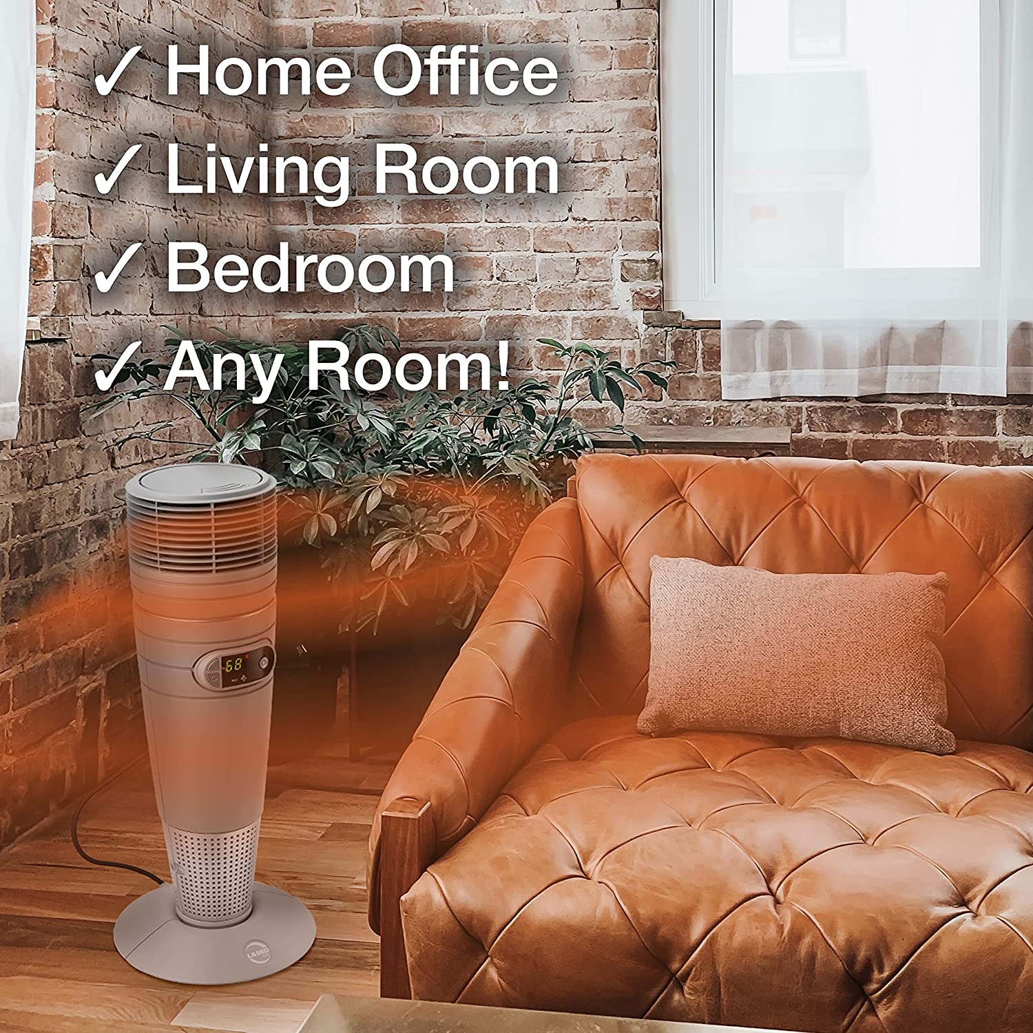 Lasko Heating Space Heater. 25″. Grey 6462