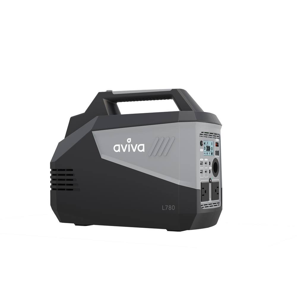 Aviva PR750NAL780 Portable Power Station 786-Watt. Lithium-Ion Battery. Supports 500-Watt. AC Outlets. USB/DC Ports. Solar Power Ready