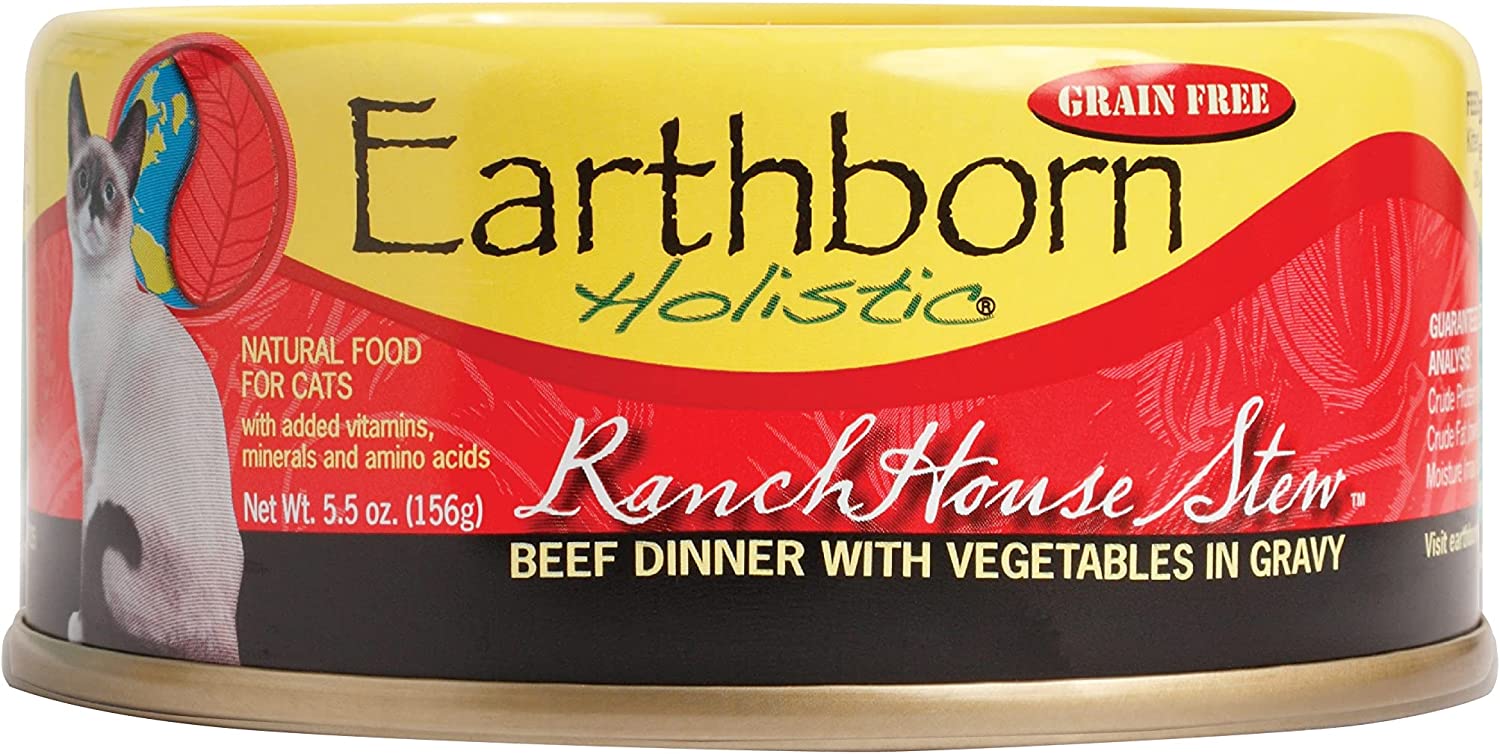 Earthborn Holistic Grain Free RanchHouse Stew Canned Cat Food 5.5 Ounce Can( Pack of 24 )