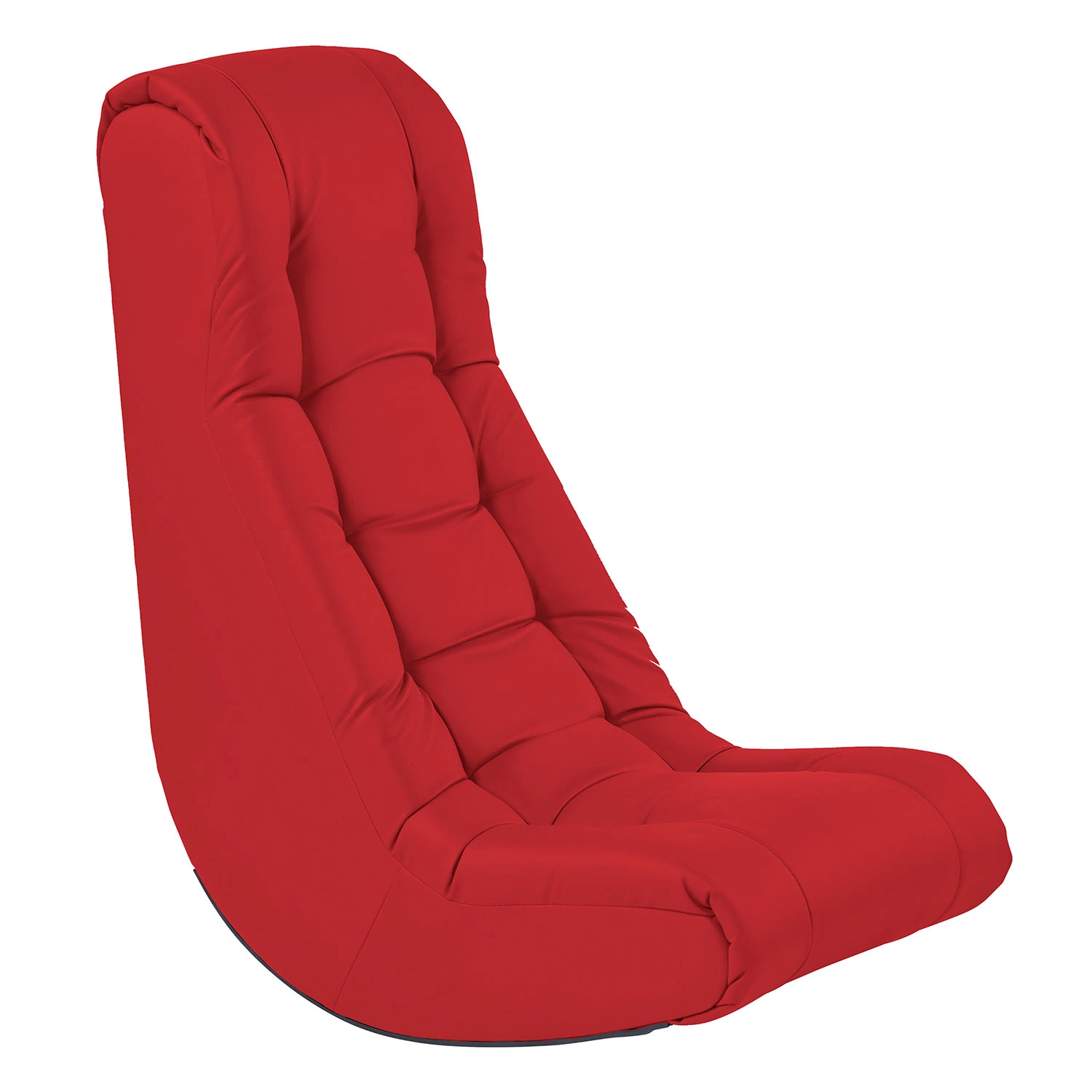 Factory Direct Partners – Soft Floor Rocker – Cushioned Ground Chair for Kids Teens and Adults – Great for Reading. Gaming. Meditating. TV –  Red