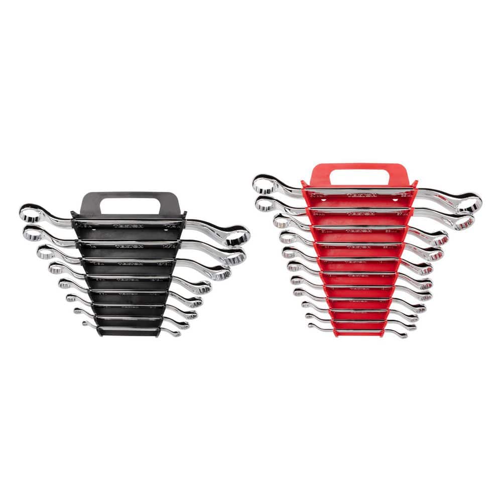 TEKTON WBE91302 45-Degree Offset Box End Wrench Set. 19-Piece (1/4-1-1/4 in.. 6-32 mm) - Holder